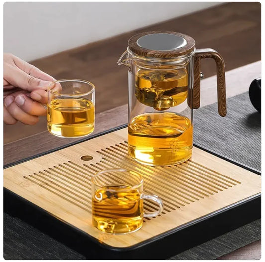 Glass Teapot with Tea-Water Separation Tea Set